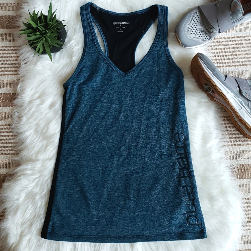 Pure Barre x Splits59 | Pure Barre Tank Top in Blue and Black | Size Small